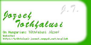 jozsef tothfalusi business card